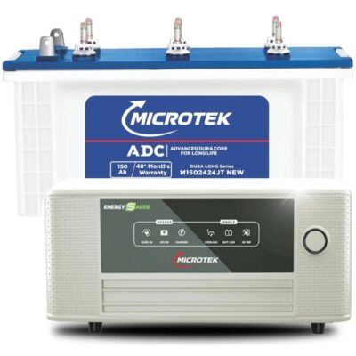 Microtek Energy Saver 825 Inverter + Microtek MTK1502424 150AH Battery